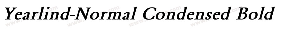 Yearlind-Normal Condensed Bold Italic字体转换